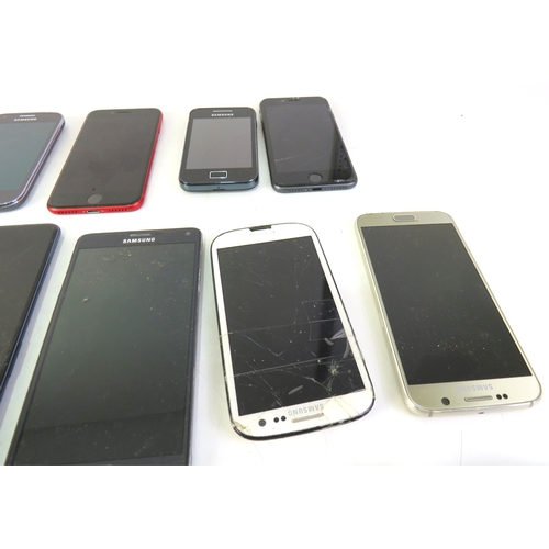 282 - A job lot of assorted mobile phones.