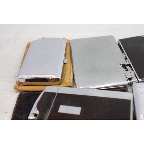 marlboro cigarette case with lighter Vintage Marlboro Metal Cigarette Holder With Working Refillable Lighter.  Collectible Stainless Steel Hinged Cigarettes Case