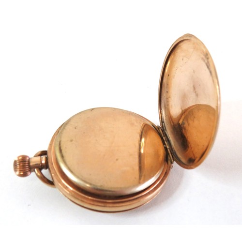 47 - Antique gold plated Waltham full hunter pocket watch A/F.