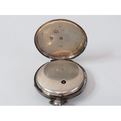 2 - Sterling silver pocket watch - as found