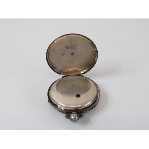 2 - Sterling silver pocket watch - as found