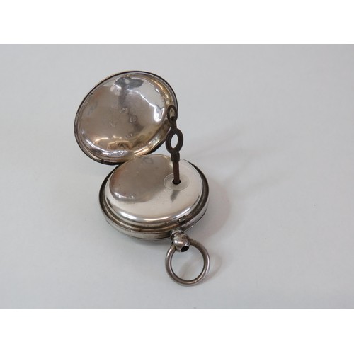 3 - Sterling silver pocket watch - as found