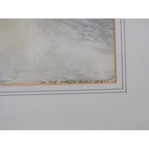 1 - Victor Noble Rainbird signed, framed watercolour painting 'on the north east coast'