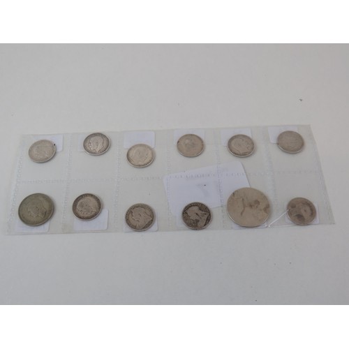 17 - Twelve silver coins- 1884, 1902, 1907, 1908, 1913, 1917, 1842, 1826, 1893, 1900, 1919 ,1944