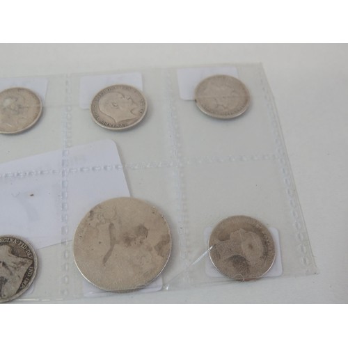 17 - Twelve silver coins- 1884, 1902, 1907, 1908, 1913, 1917, 1842, 1826, 1893, 1900, 1919 ,1944