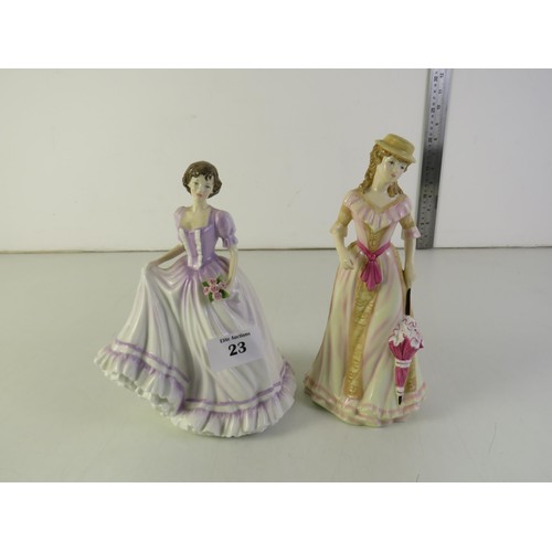23 - Two Royal Doulton ladies to include Suzanne and spring
