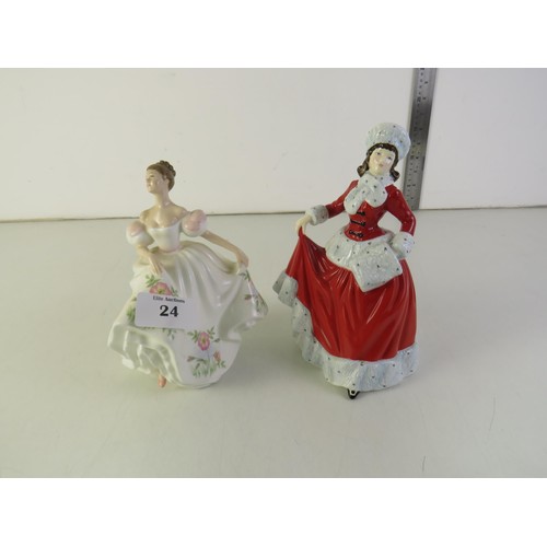 24 - Two Royal Doulton ladies to include Lucy and winter