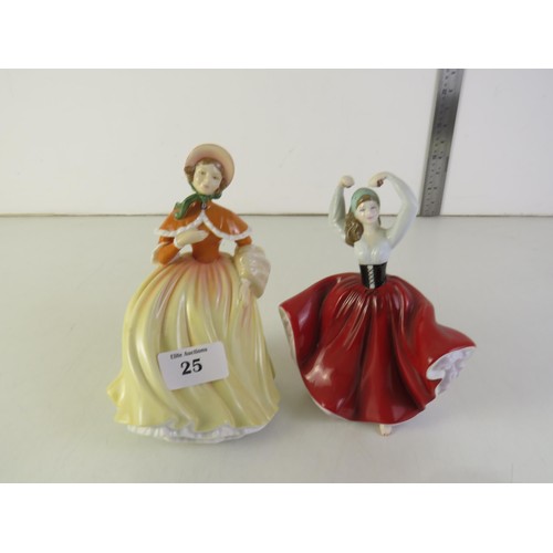 25 - Two Royal Doulton ladies to include Autumn and Karen