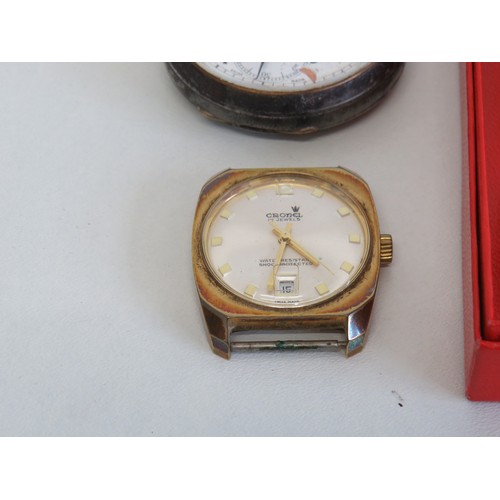 4A - Summit wristwatch, Cronel watch head and Dyson & Sons Leeds pocketwatch - as found