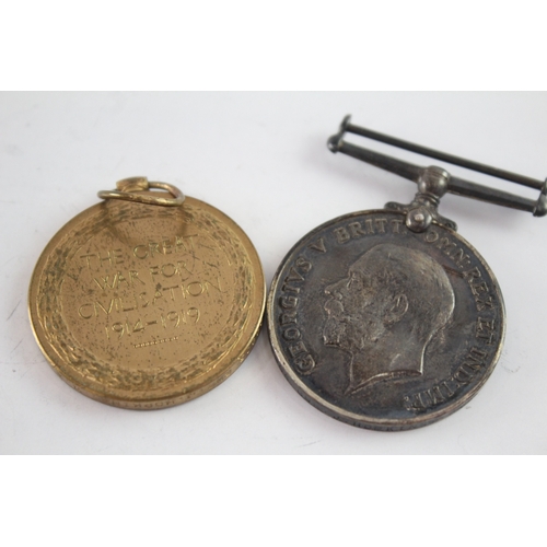 558 - WW1 Medal Pair 158805 Gnr J. Hopkins RA