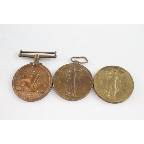 559 - WW1 Medals Inc Mercantile Marine & Victory Medals