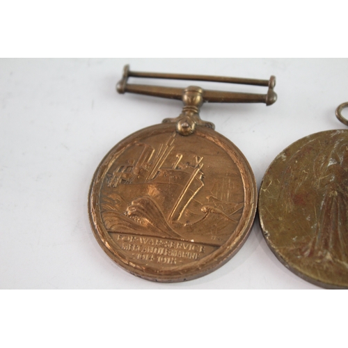 559 - WW1 Medals Inc Mercantile Marine & Victory Medals