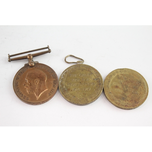 559 - WW1 Medals Inc Mercantile Marine & Victory Medals