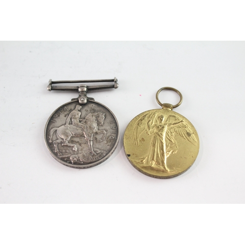 565 - WW1 Medal Pair Named To 21965 Pte W. Wolstenholme Manch Regt