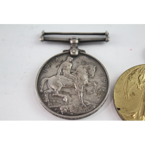565 - WW1 Medal Pair Named To 21965 Pte W. Wolstenholme Manch Regt