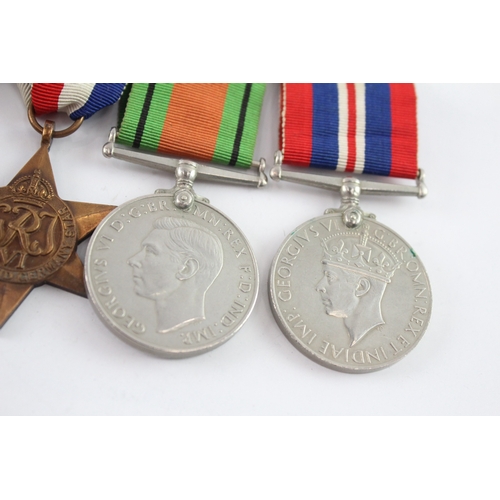 580 - Mounted WW2 France & Germany Medal Group & WW1 Princess Mary Tin