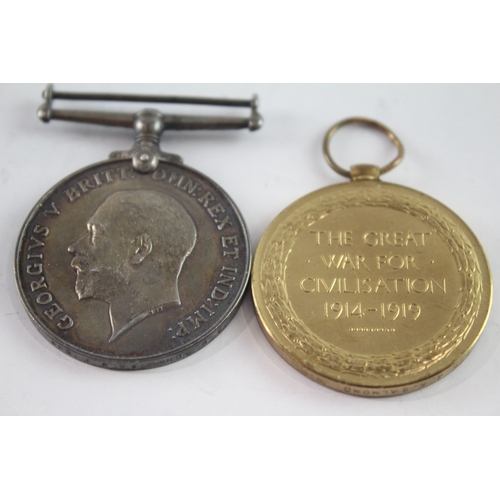 584 - WW1 Medal Pair 402981 Spr J.A Salmond RE