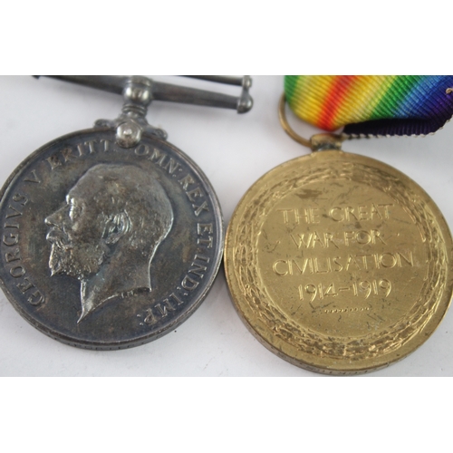 587 - WW1 Medal Pair Named To 70267 Pte H.F Porter R.A.M.C