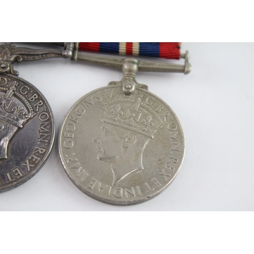 589 - Mounted WW2-GVI Medal Pair GSM Palestine 1945-48 15466408 Pte AJ Moore DWR