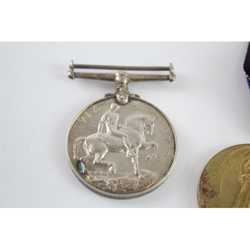 596 - WW1 Medal Pair 4461 Cpl J.W Balls The Queens Regt