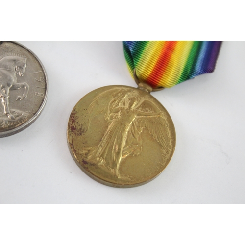 596 - WW1 Medal Pair 4461 Cpl J.W Balls The Queens Regt