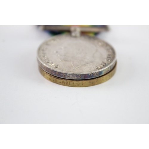596 - WW1 Medal Pair 4461 Cpl J.W Balls The Queens Regt