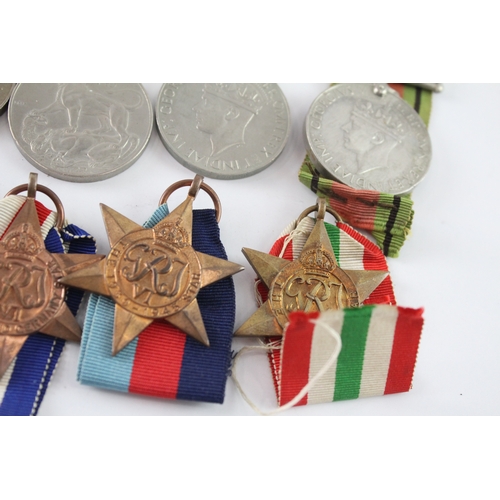 597 - WW2 Medals Inc Africa Italy France & Germany Stars Etc