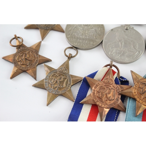 597 - WW2 Medals Inc Africa Italy France & Germany Stars Etc