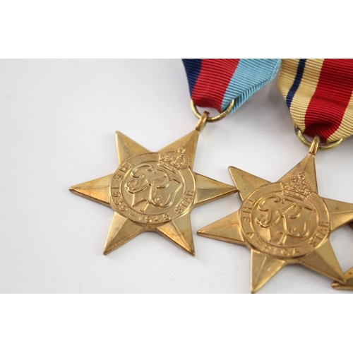 607 - Mounted WW2 Medal Group Inc Africa Burma Stars Etc