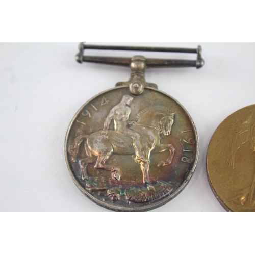 618 - WW1 Medal Pair Named To 92153 Pte T.F Chambers R.A.M.C