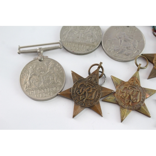 620 - WW2 Medals Inc Burma, 1939-45 Stars, War, Defence x 10
