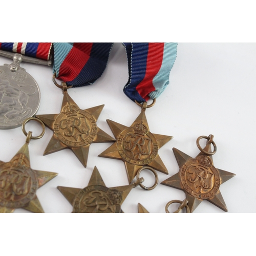 620 - WW2 Medals Inc Burma, 1939-45 Stars, War, Defence x 10