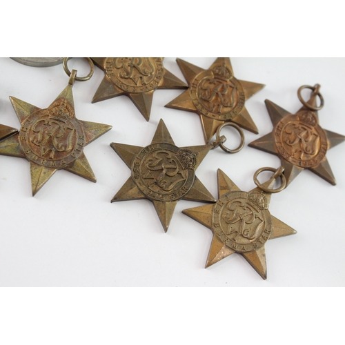 620 - WW2 Medals Inc Burma, 1939-45 Stars, War, Defence x 10