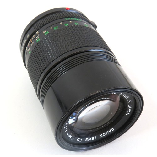 81 - Canon FD 135mm f/3.5 prime telephoto lens, working