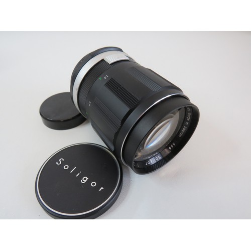 269 - Three camera lens, Soligor, Photax and Vivitar Macro focusing zoom, all working.