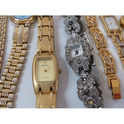 287 - A job lot of ladies vintage watches.