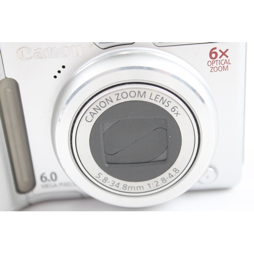 Canon Powershot A700 Digital Compact Camera Working w/ 6x Optical Zoom