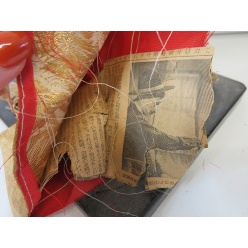 63 - Three large vintage Japanese Geisha/Komachi dolls with silk Kimonos on wooden stands.