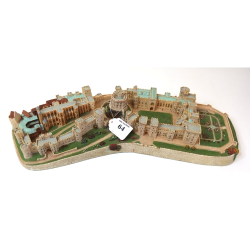 64 - 1995 Danbury Mint model of Windsor Castle from the 