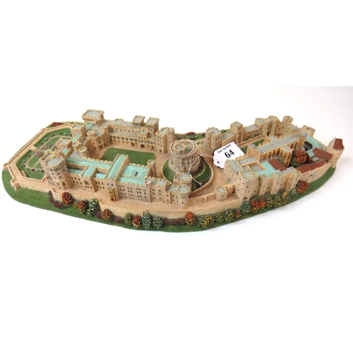 64 - 1995 Danbury Mint model of Windsor Castle from the 