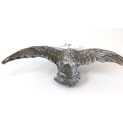 85 - Original 1930s Desmo signed chrome plated bird in flight car hood mascot.
