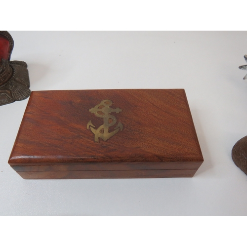 92 - Assorted collectables including carved Black Forest bear, soapstone scarab beetle, vintage Railway a... 