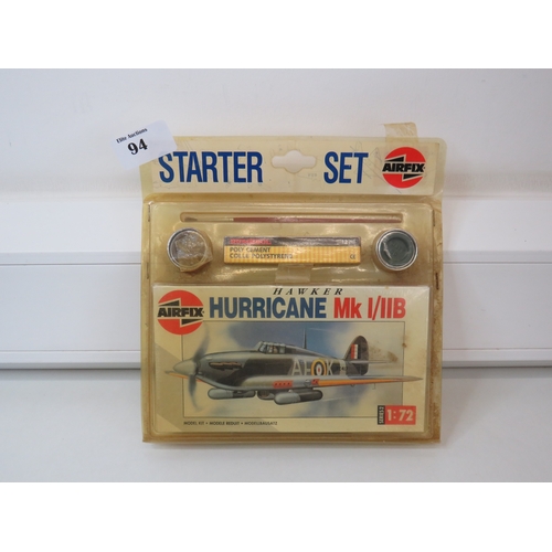94 - Airfix Hurricane Hawker model kit - unopened.