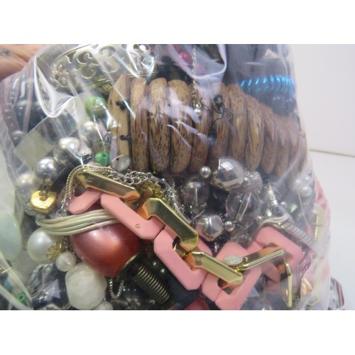 75 - 10kg bag of unsorted costume jewellery.