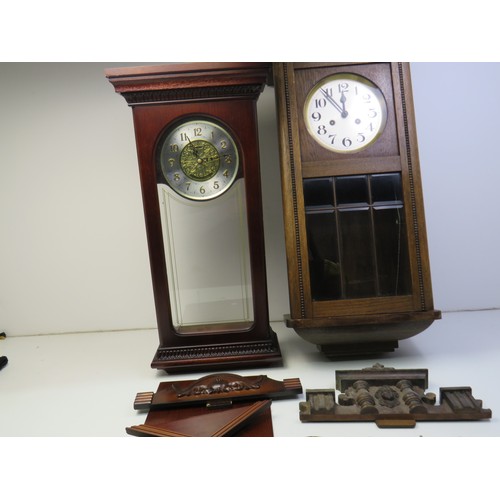 179 - Two longcase wall clocks