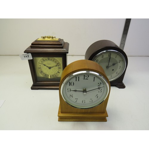 187 - Three mantle clocks