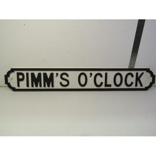 219 - Pimms O'clock sign