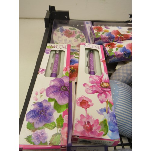 225 - Collection of mum pins and dishes, four wooden trinket boxes and a teddy door stop