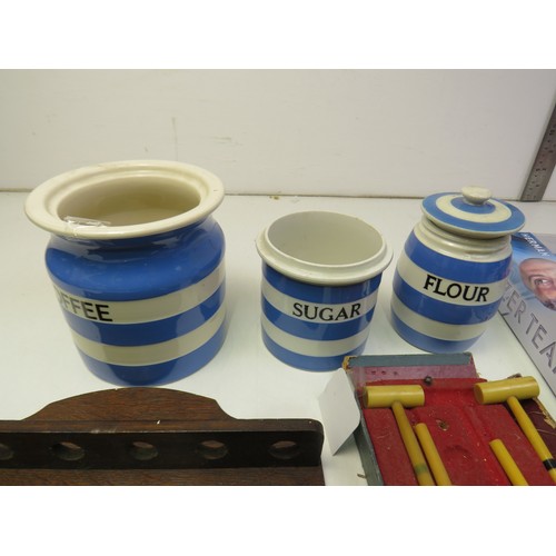 227 - Box of miscellaneous items including TG Green, pipe stand etc