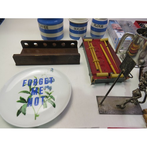 227 - Box of miscellaneous items including TG Green, pipe stand etc